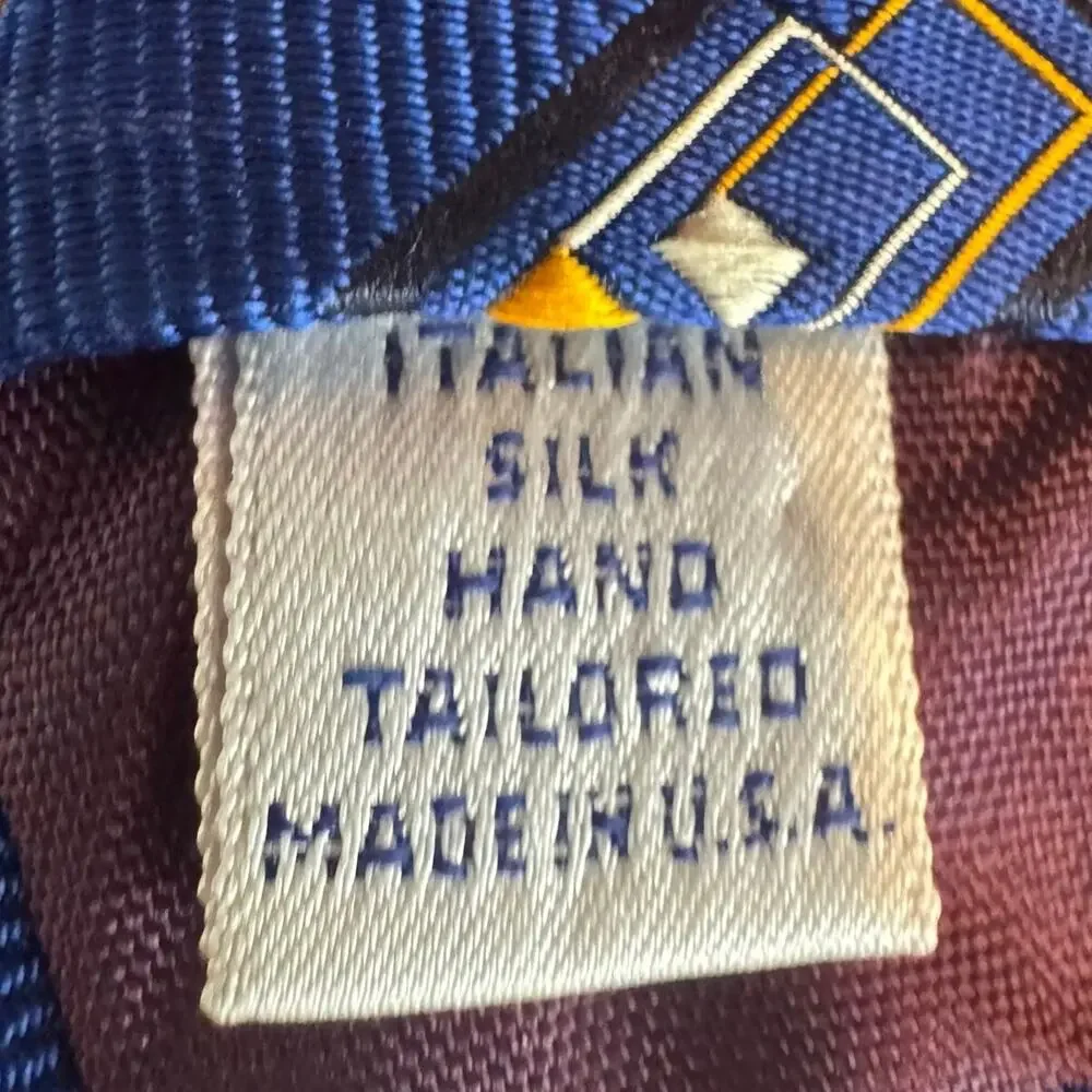 PAUL FREDRICK Repp Tie 100% Italian Silk Hand Tailored in USA 4